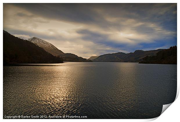 Winters Lake Thirlmere Print by Darren Smith