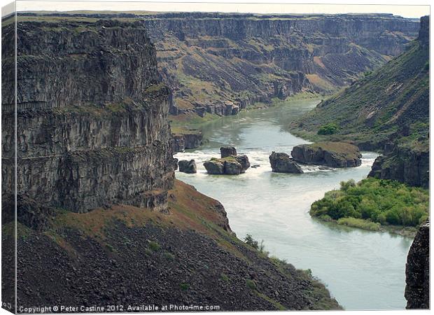 Snake River Canyon Canvas Print by Peter Castine