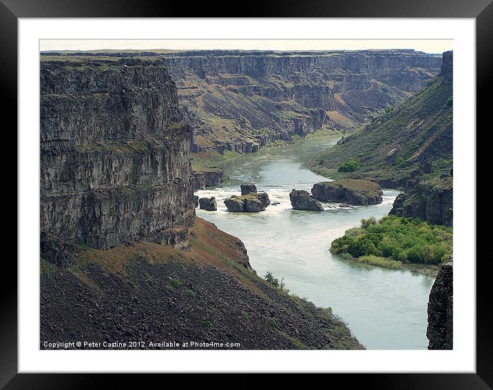 Snake River Canyon Framed Mounted Print by Peter Castine