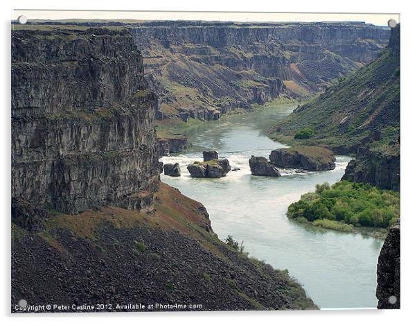 Snake River Canyon Acrylic by Peter Castine