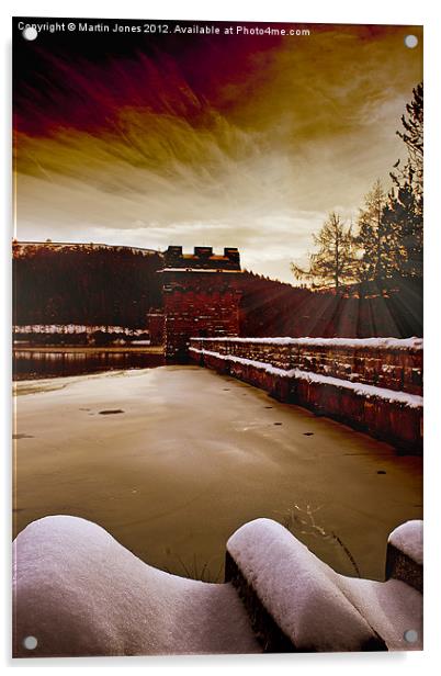 Ice on the Dam Acrylic by K7 Photography