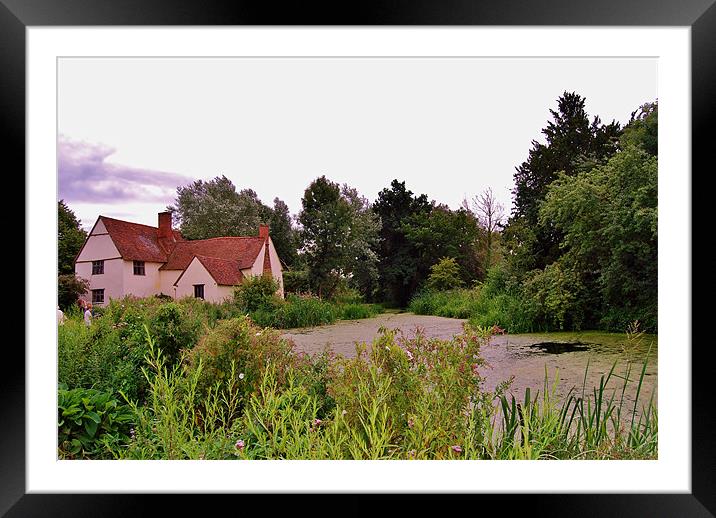 flatford mill in suffolk Framed Mounted Print by linda cook