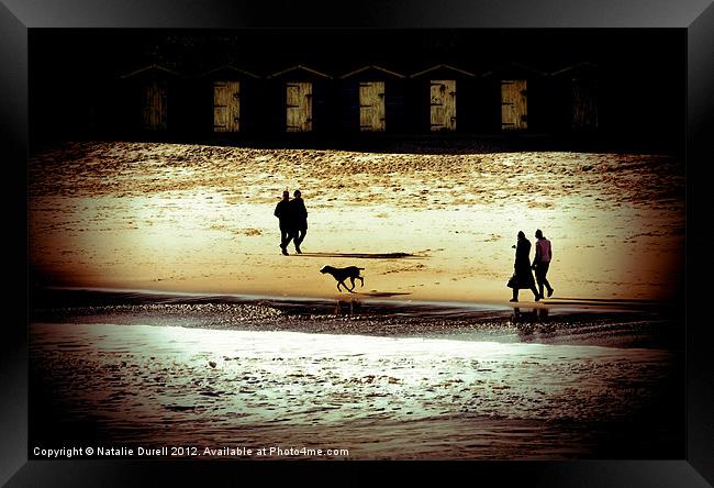 Beach Stroll Framed Print by Natalie Durell