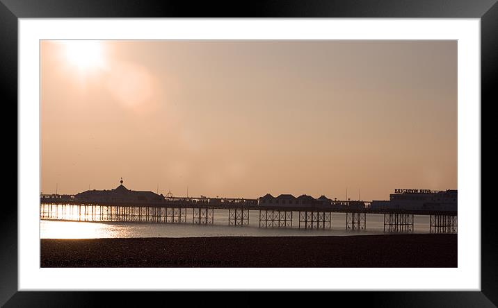 Brighton Palace Pier in February Framed Mounted Print by James Ward