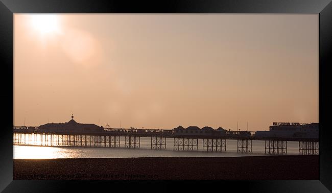 Brighton Palace Pier in February Framed Print by James Ward