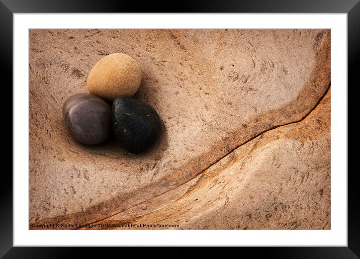 Beach Stones Framed Mounted Print by Keith Thorburn EFIAP/b