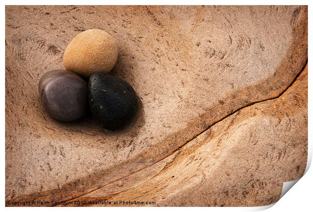 Beach Stones Print by Keith Thorburn EFIAP/b