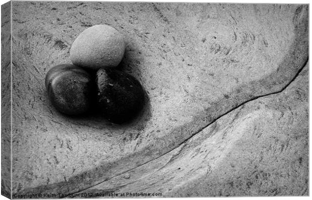 Beach Stones Canvas Print by Keith Thorburn EFIAP/b