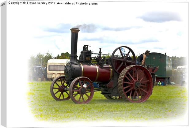 Steam Traction Engine Canvas Print by Trevor Kersley RIP
