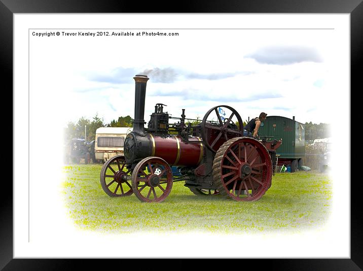 Steam Traction Engine Framed Mounted Print by Trevor Kersley RIP