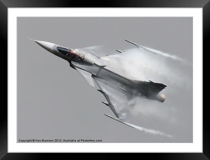 Saab JAS39 Gripen Framed Mounted Print by Oxon Images