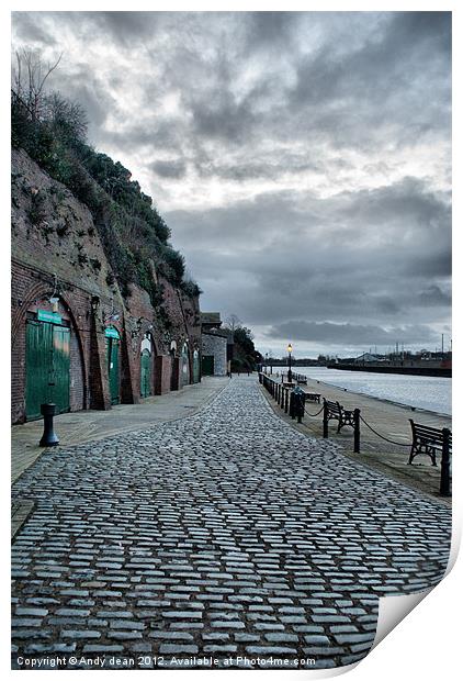 Along Exeter quay Print by Andy dean