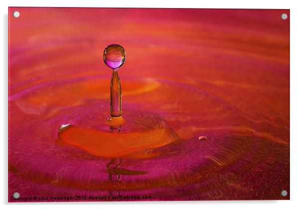 Water Droplet Acrylic by Paul Messenger