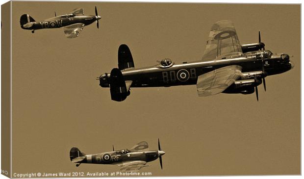 BBMF over RAF Kenley Canvas Print by James Ward