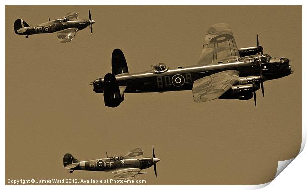 BBMF over RAF Kenley Print by James Ward