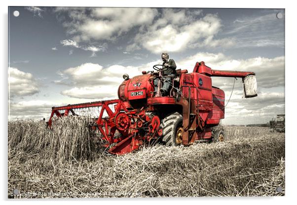 The old red Combine Acrylic by Rob Hawkins