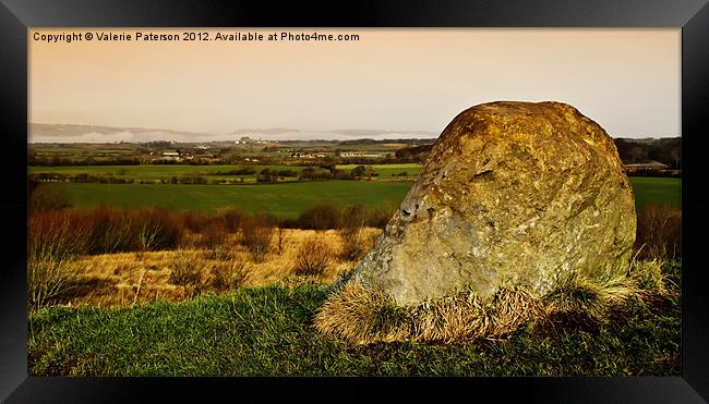 Rock At Five Stones Framed Print by Valerie Paterson