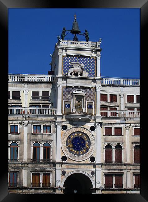 Torre dell'orologio, Venice Framed Print by Linda More