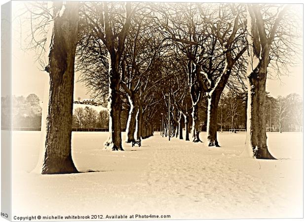 Christmas in the park Canvas Print by michelle whitebrook