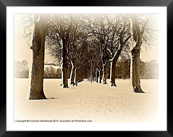 Christmas in the park Framed Mounted Print by michelle whitebrook