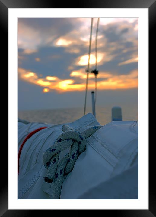 reef knot sunset Framed Mounted Print by Jordan Wills