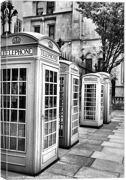 London Phone boxes Canvas Print by Alexia Miles