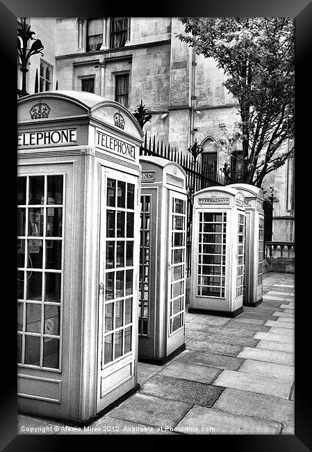 London Phone boxes Framed Print by Alexia Miles