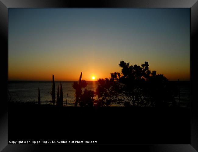 Sunrise Silhouette. Framed Print by camera man