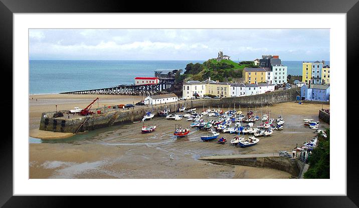 Tenby harbour Framed Mounted Print by Geoff Phillips