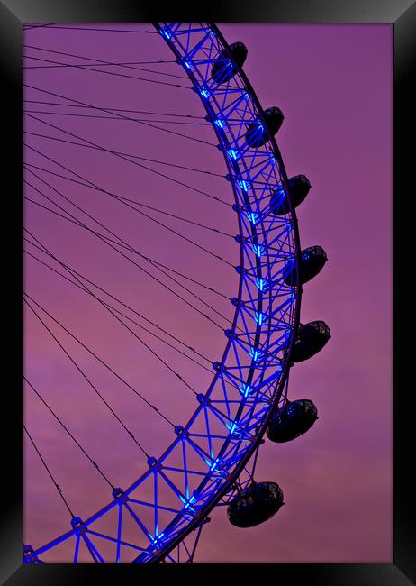 The London Eye at Night Framed Print by David Pyatt