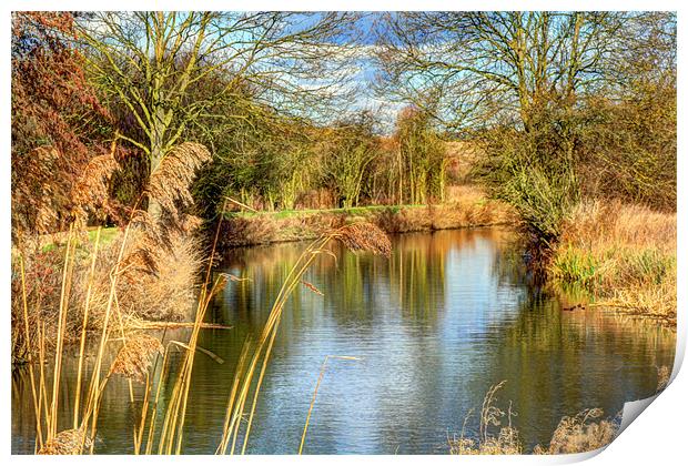 Spring time on the river Print by Sara Messenger