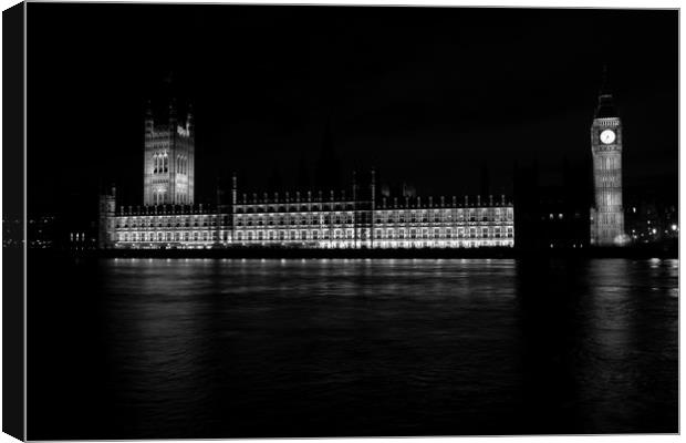 Houses Of Parliament Canvas Print by David Pyatt