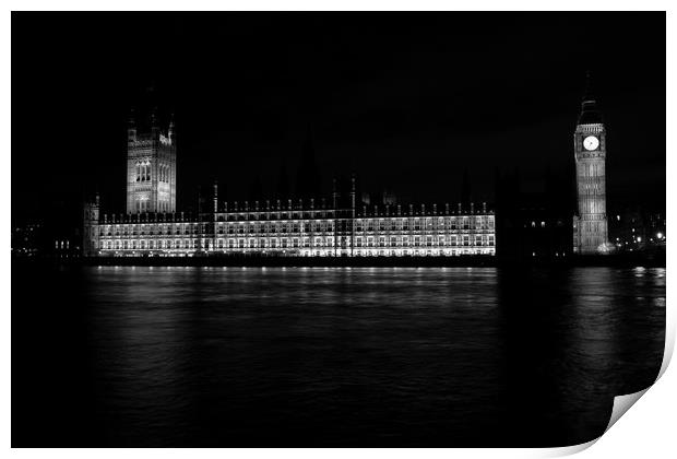 Houses Of Parliament Print by David Pyatt