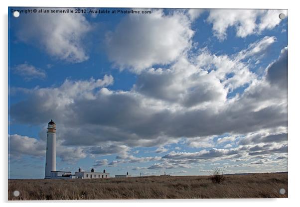 barns ness lighthouse Acrylic by allan somerville
