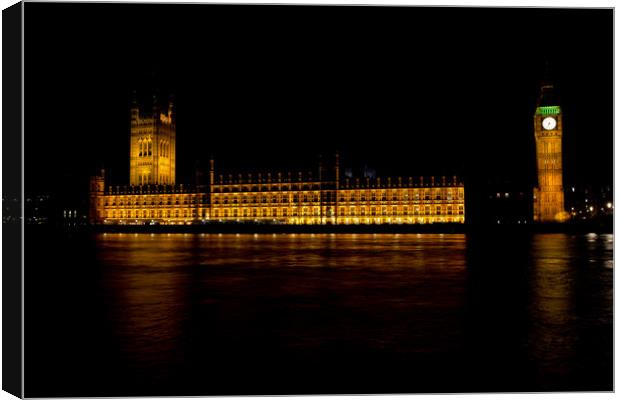 Houses Of Parliament Canvas Print by David Pyatt