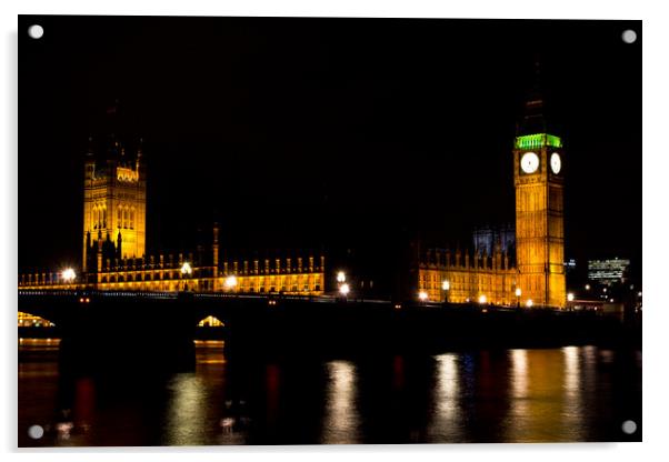 Westminster Bridge and The Houses of Parliament Acrylic by David Pyatt