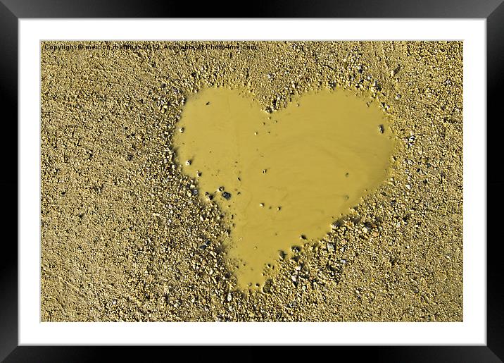 love is a muddy puddle Framed Mounted Print by meirion matthias