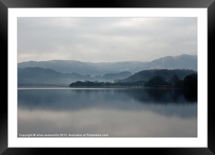 misty view Framed Mounted Print by allan somerville