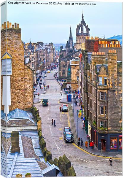 The Royal Mile Canvas Print by Valerie Paterson