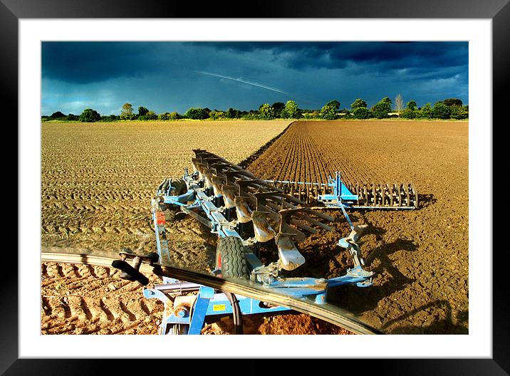 Ploughing in Norfolk Framed Mounted Print by Natalie Harrison