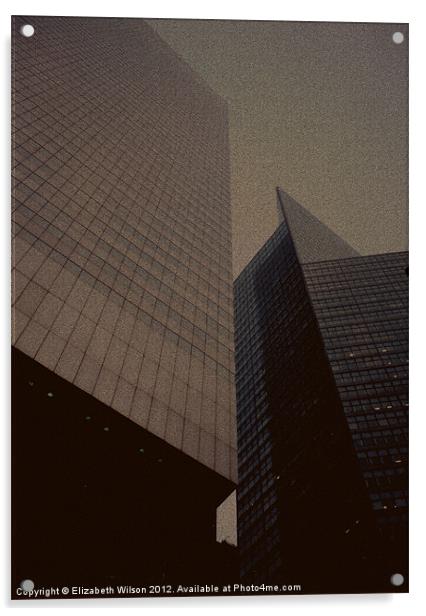 New York Skyscrapers #1 Acrylic by Elizabeth Wilson-Stephen