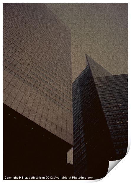 New York Skyscrapers #1 Print by Elizabeth Wilson-Stephen