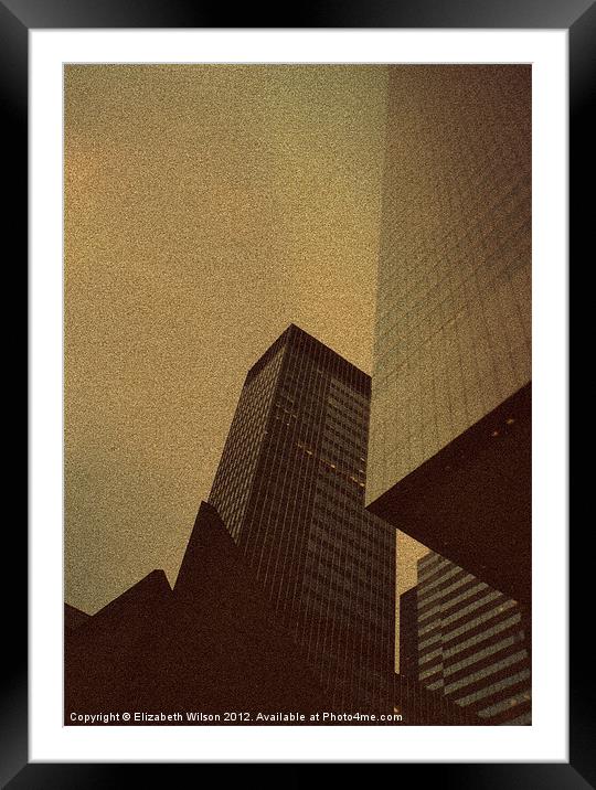 New York Skyscrapers #2 Framed Mounted Print by Elizabeth Wilson-Stephen
