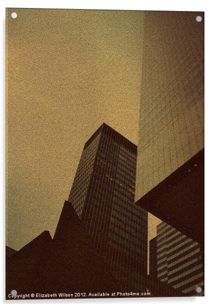 New York Skyscrapers #2 Acrylic by Elizabeth Wilson-Stephen