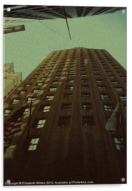 New York Skyscrapers #3 Acrylic by Elizabeth Wilson-Stephen