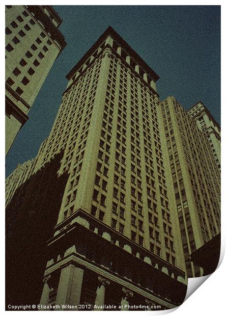 New York Skyscrapers #4 Print by Elizabeth Wilson-Stephen