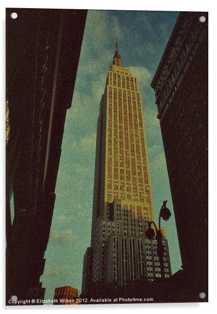Empire State Building Acrylic by Elizabeth Wilson-Stephen