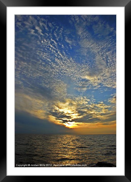 sunset at sea Framed Mounted Print by Jordan Wills