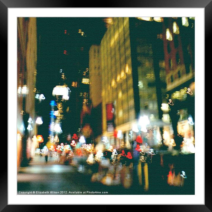 New York Street Framed Mounted Print by Elizabeth Wilson-Stephen