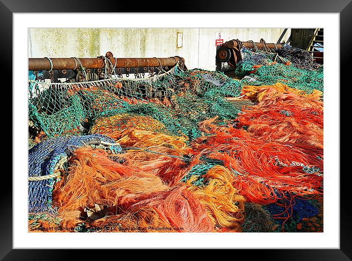 Fishing nets Framed Mounted Print by Sharon Lisa Clarke
